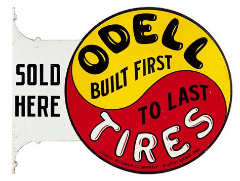 Odell Tires Sign • Antique Advertising