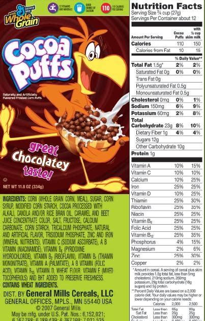 Coco Puff Nutrition Facts - Nutrition Ftempo