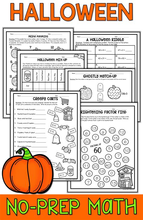 Halloween Math Worksheets 3rd Grade