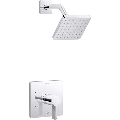 KOHLER Parallel 1-Handle Shower Trim Kit in Polished Chrome with 2.5 ...