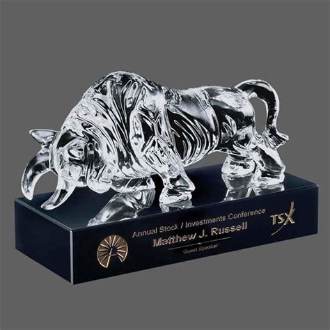 Promotional Raging bull award on black base Personalized With Your Custom Logo