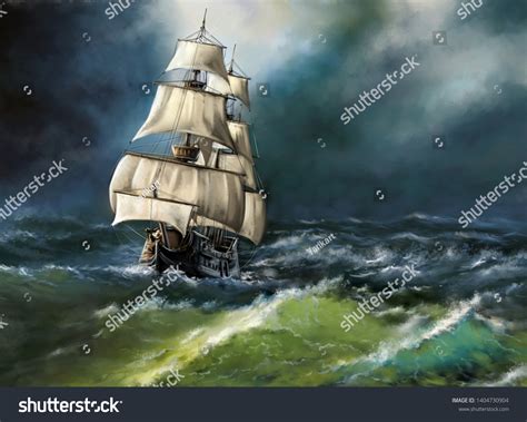 2,611 Old Sailboat Storm Images, Stock Photos & Vectors | Shutterstock