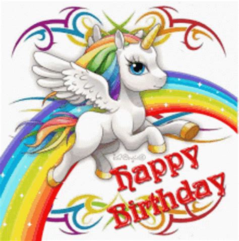 Happy Birthday Unicorn With Wings GIF | GIFDB.com