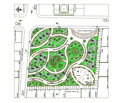 Public Garden structure layout plan 2d view in autocad format | Public park design, Public ...