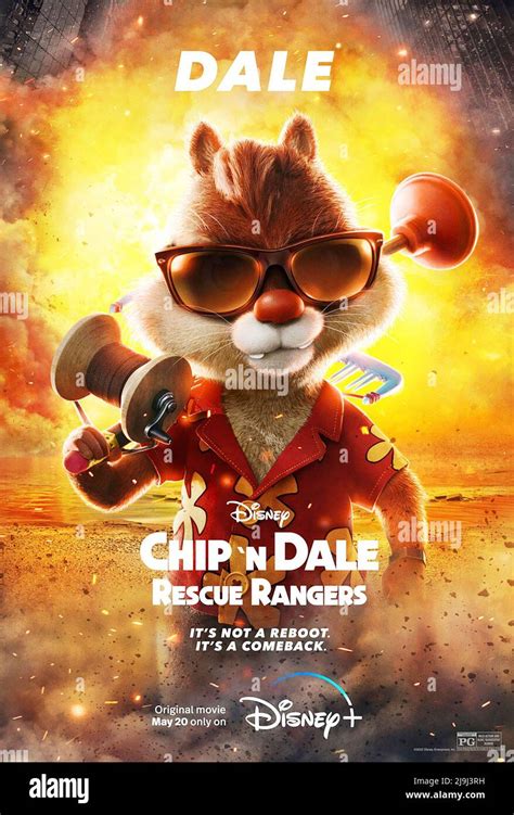 CHIP 'N' DALE: RESCUE RANGERS, US character poster, Dale (voice: Andy Samberg), 2022. © Disney+ ...