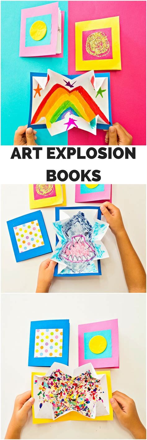 DIY ART EXPLOSION BOOK | Book art projects, Kids art projects, Fun kids art projects