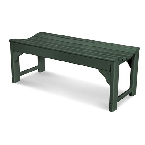 POLYWOOD® Traditional Recycled Plastic Backless Garden Bench - Walmart.com