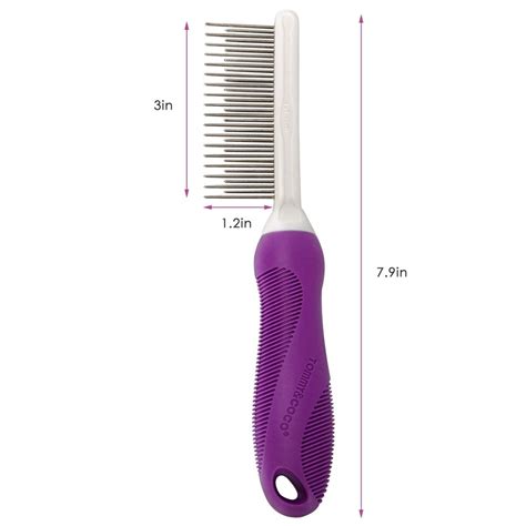 lcfun Pet Dog Hair Comb Long and Short Stainless Steel Teeth Home ...