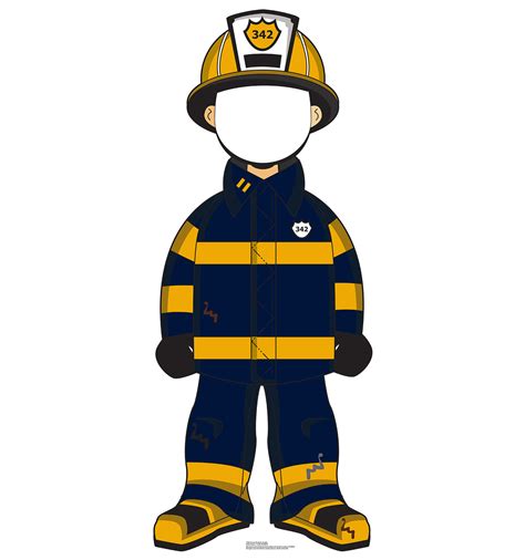 Life-size Cartoon Fireman Standin Cardboard Standup