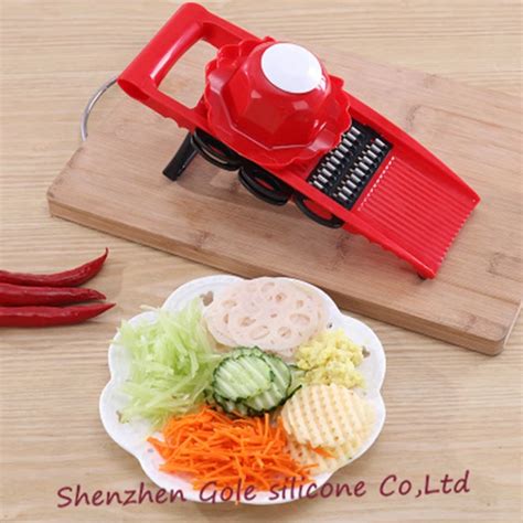 10PCS/LOT MANUAL FOOD SHREDDER MANDOLIN SLICER VEGETABLE FRUIT CUTTER WITH STAINLESS STEEL BLADE ...