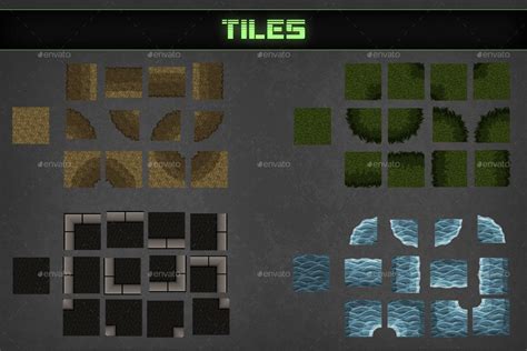 Top-Down Shooter: Tileset, Game Assets | GraphicRiver