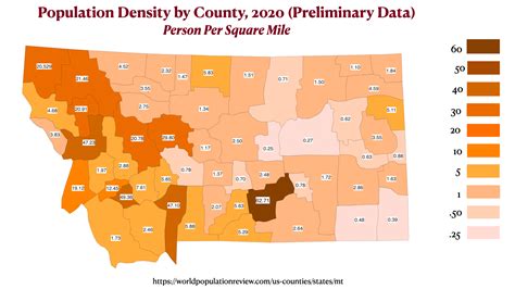 Population Map Of Montana - Angie Bobette