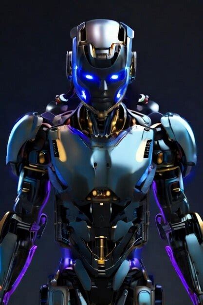 Premium AI Image | Futuristic humanoid robot in 3d Style