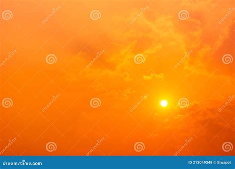 Golden Light of Sunset in Sky with Clouds Stock Photo - Image of color ...