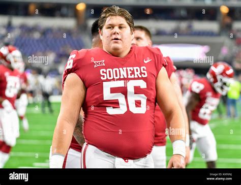 December 02, 2017: Oklahoma Sooners offensive lineman Creed Humphrey #56 in the Big 12 ...