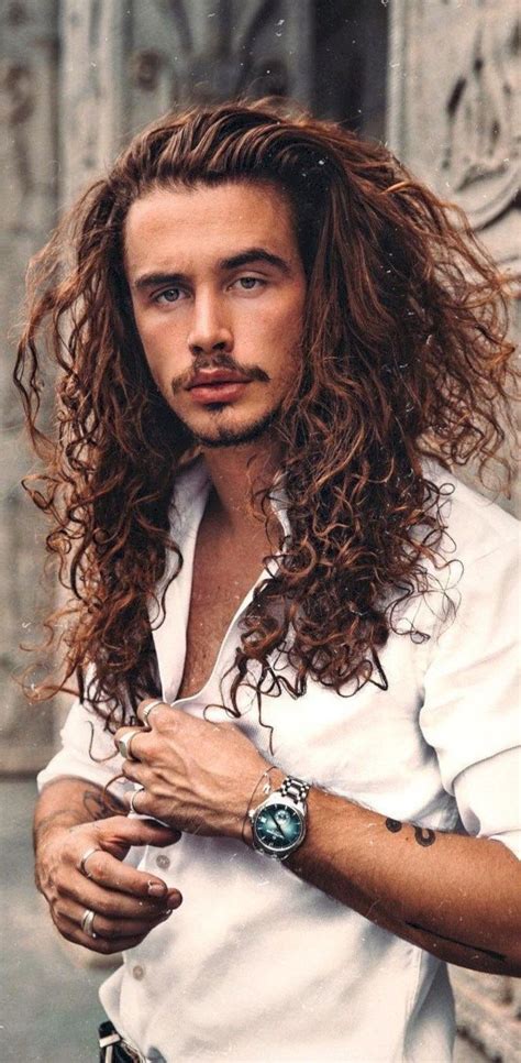 33 Stunning Curly Hairstyle for Men with White Skin - vialaven.com | Long hair styles men ...