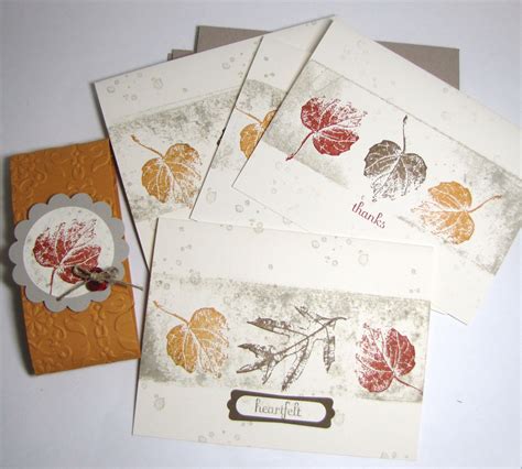 One layer block stamped cards - Stampin' Up! | Cards handmade, Leaf cards, Hand stamped cards