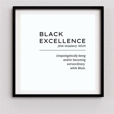 BLACK EXCELLENCE Print Quotes Print Poster Print Wall Art - Etsy