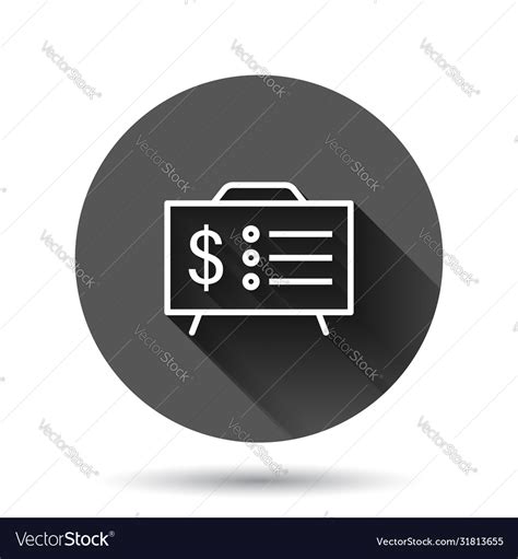 Financial presentation icon in flat style money Vector Image