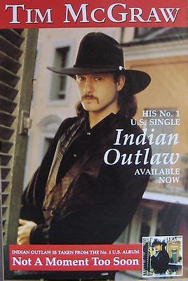 40x60" HUGE SUBWAY POSTER~Tim McGraw 1994 Not a Moment Too Soon Indian Outlaw~ | eBay