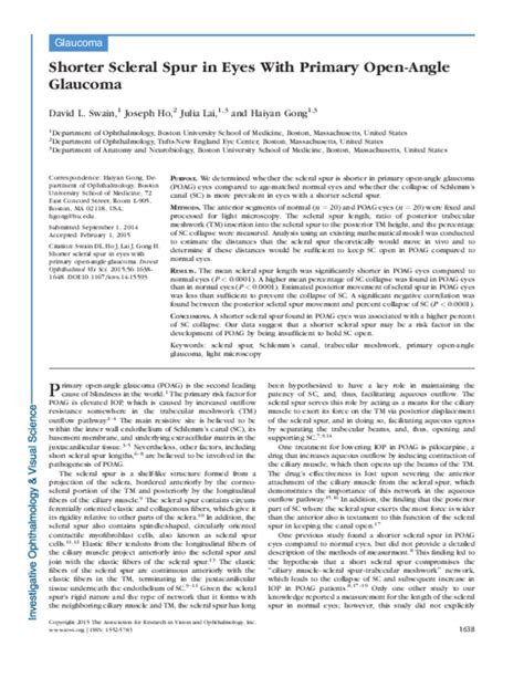 (PDF) Shorter scleral spur in eyes with primary open-angle glaucoma ...