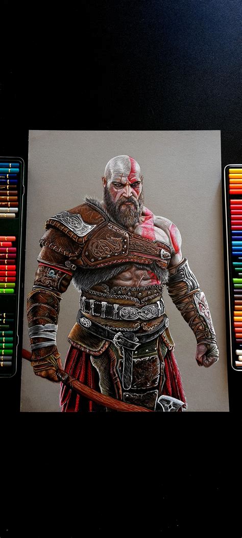 Fan-Art God of War Ragnarok completed drawing : r/GodofWar