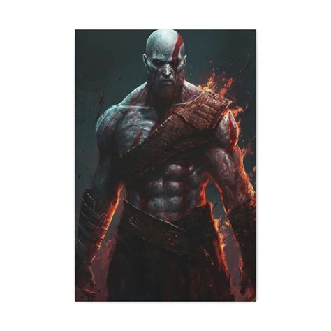 God of War spartan Rage Kratos Canvas Art Print - Etsy