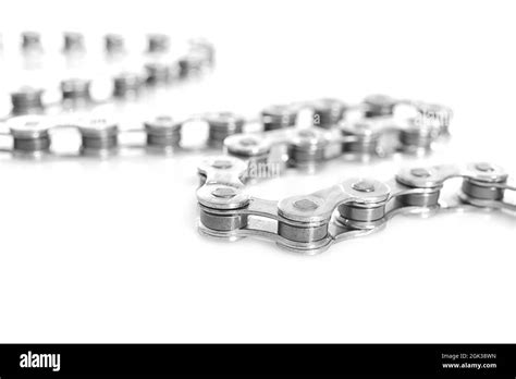 Bicycle chain on white background Stock Photo - Alamy