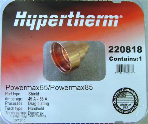 Hypertherm 220818 Powermax 85 Drag Cutting Shield