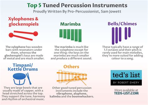 Top 5 Tuned Percussion Instruments | Percussion instruments, Percussion, Percussionist