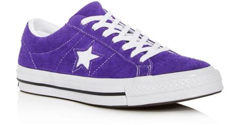 Converse Men's One Star Court Suede Lace Up Sneakers in Purple for Men ...