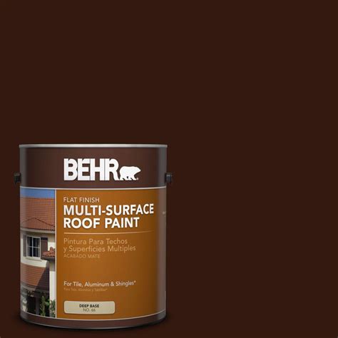 BEHR 1 gal. #RP-20 Bark Brown Flat Multi-Surface Roof Paint-06601 - The ...