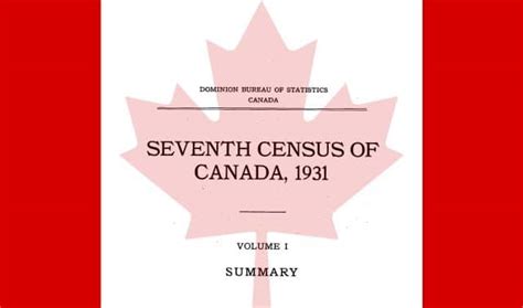 Your Guide to the 1931 Census of Canada