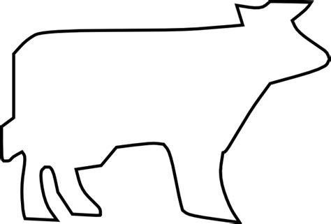 Cow Outline Clip Art at Clker.com - vector clip art online, royalty free & public domain