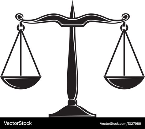 Scales justice symbol Royalty Free Vector Image