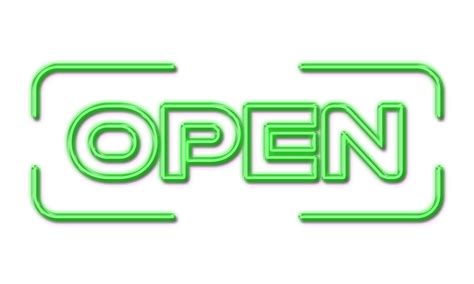 Open green color with neon effect 15153125 PNG