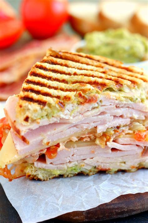 Turkey Panini with Bacon and Guacamole - Pumpkin 'N Spice