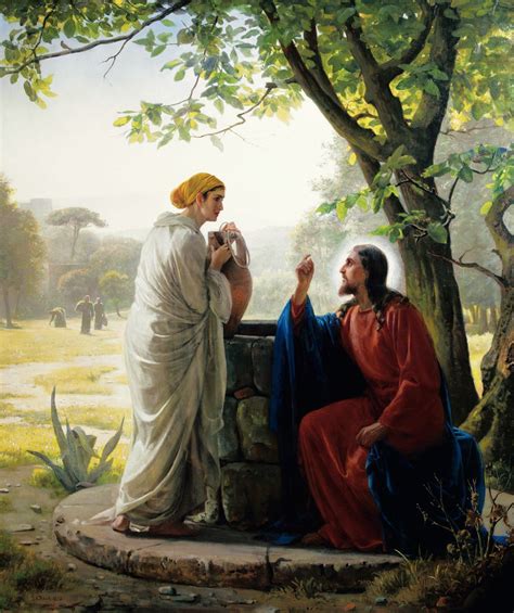 Jesús y la mujer samaritana, 1872 de Carl Heinrich Bloch (1834-1890, Denmark) | Reproducciones ...