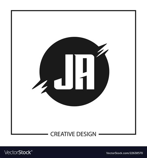 Initial letter ja logo template design Royalty Free Vector