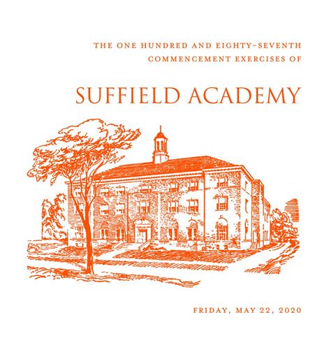 187th Commencement Program by Suffield Academy - Issuu