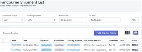 FanCourier integration for Shopify and AWB tracking