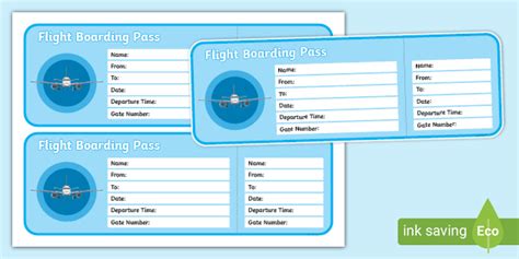 Boarding Pass Template | Editable Airline Boarding Pass