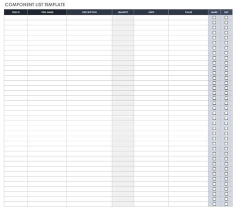 Spare Parts List Template Excel - Infoupdate.org