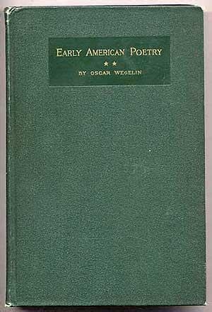 Early American Poetry: A Compilation of the Titles of Volumes of Verse ...