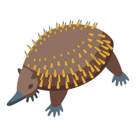 Mammal echidna icon isometric vector. Cute animal 16161808 Vector Art ...