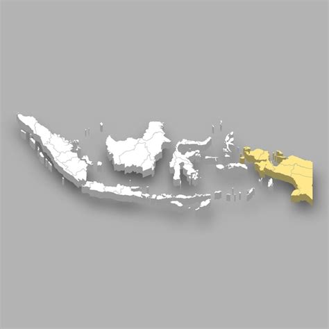 Premium Vector | Papua region location within Indonesia map