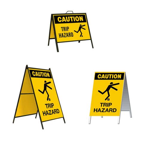 Caution Trip Hazard A-Frame Sign Stand | Western Safety Sign