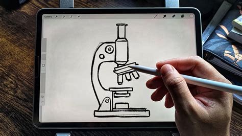 How to draw a simple compound microscope - Easy Drawing Tutorial - YouTube