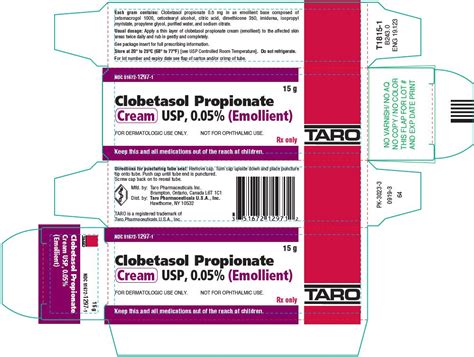 Clobetasol Cream - FDA prescribing information, side effects and uses