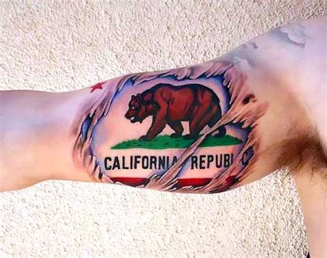 California Bear Tattoo Idea